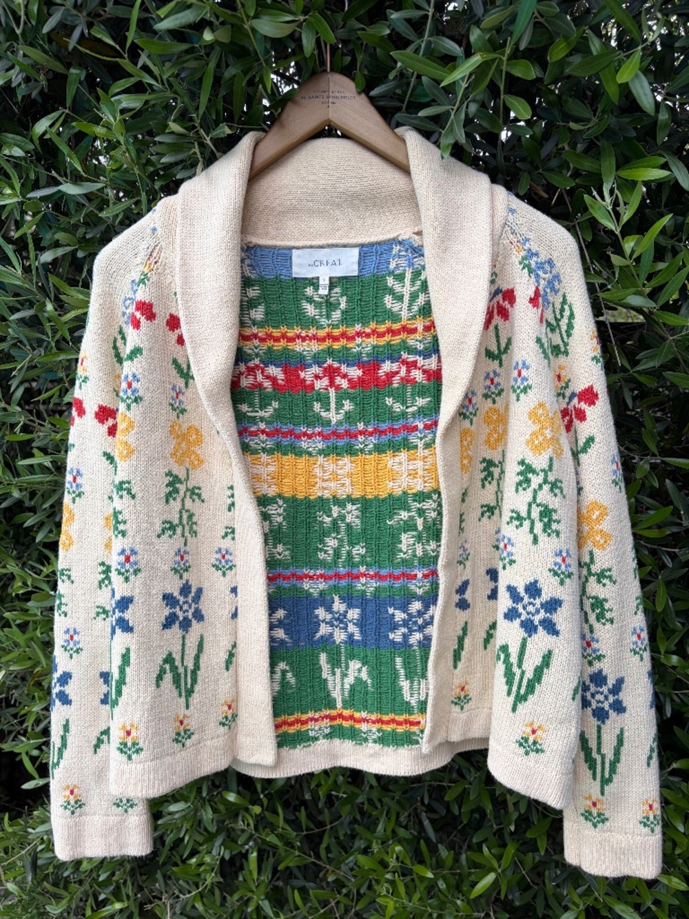 The Great Garden Lodge Cardigan Cream 0/XS